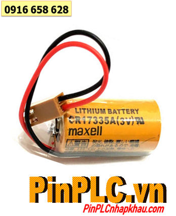 Maxell CR17335A; Pin nuôi nguồn PLC Maxell CR17335A lithium 3.6v 2/3A chính hãng, Xuất xứ NHẬT